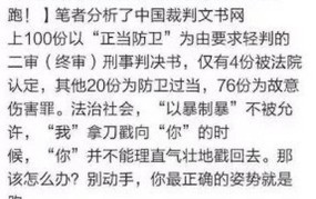 正当防卫新标准是怎样的？如何判断？