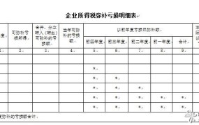 企业所得税弥补亏损明细表如何填写，有哪些规定？