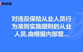 保险从业人员行为准则有哪些细则？如何遵守规定？