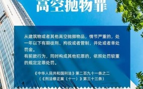 高空抛物或将入刑，法律如何规定这一行为？