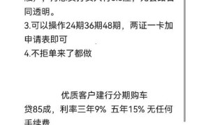 远程分期买车流程征信过了怎么办理贷款业务