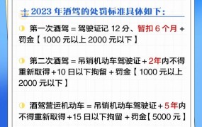 2024年酒驾处罚标准更新，严惩酒后驾驶