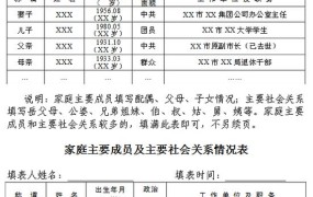 主要社会关系怎么填？填写技巧与注意事项？